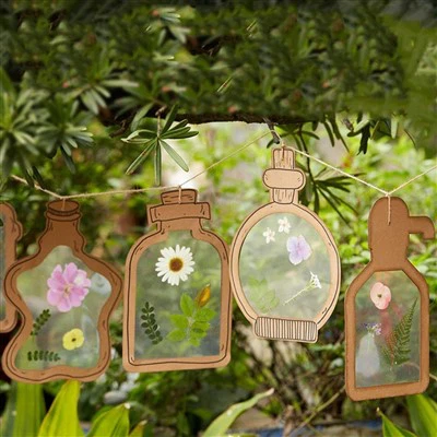 DIY-papper genomskinlig provflaska